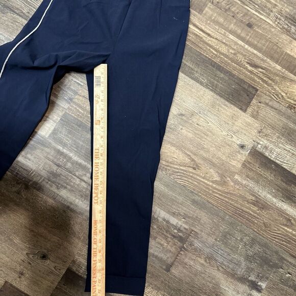 INSIGHT Straight Pull-On  Pants Women’s Size 6 Casual Work Silver Side Piping - Picture 4 of 13